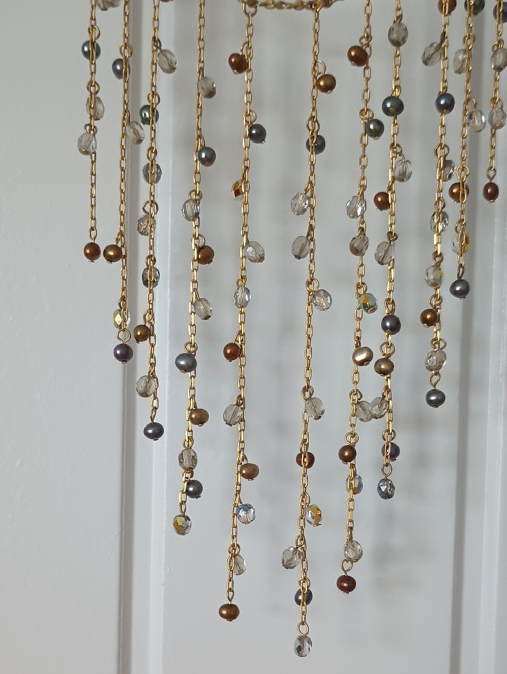 Anne Klein Gold-Tone Fringe Necklace with Multicolor Accent Beads - Picture 11 of 12